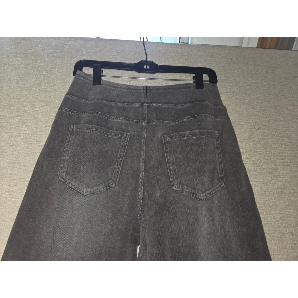 Halara Flex High Waisted Wide Leg Baggy Washed Grey Denim Pants Medium NWT - Picture 6 of 8